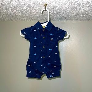 Newborn sized baby jumper blue